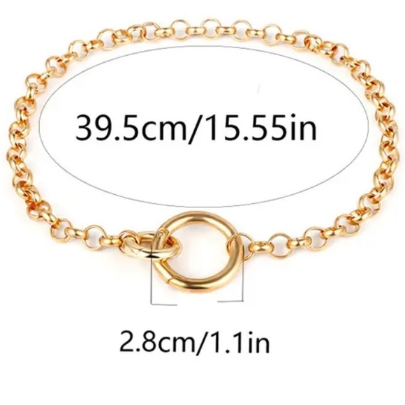 Gold plated chain link choker - Picture 3 of 4